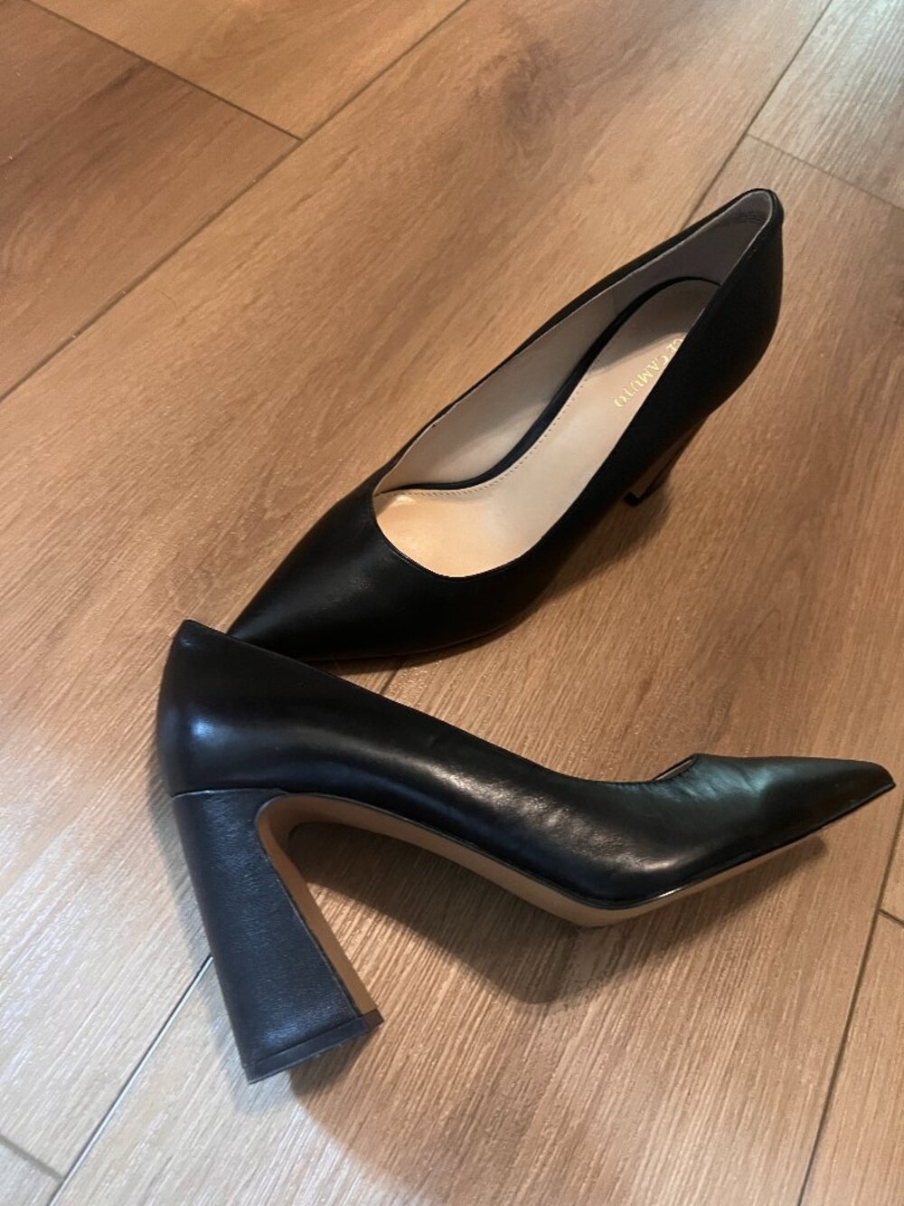 Vince Camuto Leather 3 1/2" Block Heels